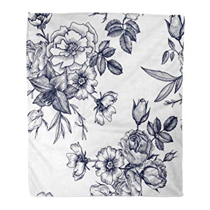 425x425 golee throw blanket vintage floral in victorian - Vintage Floral Drawing