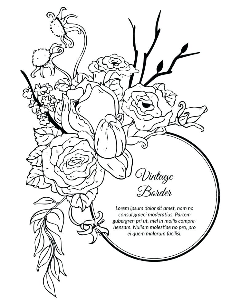 781x992 Vintage Flower Drawings Hirak - Vintage Flower Drawing