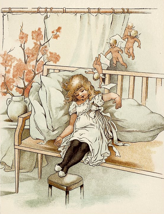 548x713 Vintage Drawings Of Little Girls - Vintage Girl Drawing