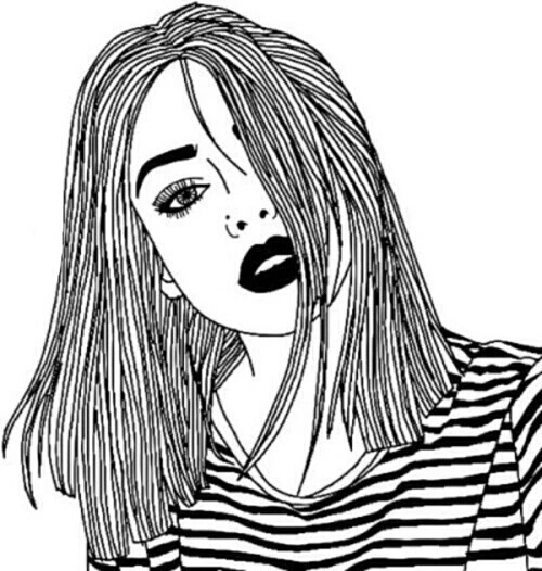 500x526 Whatever Discovered - Vintage Girl Drawing