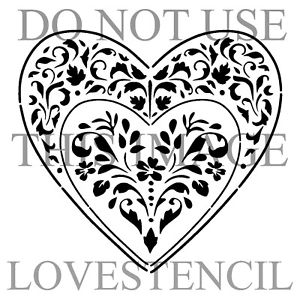 300x300 Vintage Heart Stencil Craft,fabric,glass,furniture,wall Art Up - Vintage Heart Drawing