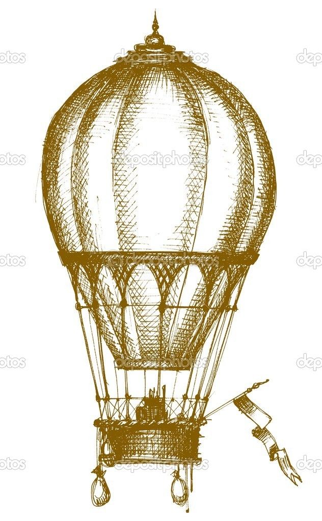 632x1024 vintage hot air balloon drawing table number considerations - Vintage Hot Air Balloon Drawing