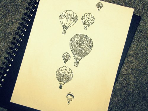 500x375 hot air balloon shared - Vintage Hot Air Balloon Drawing