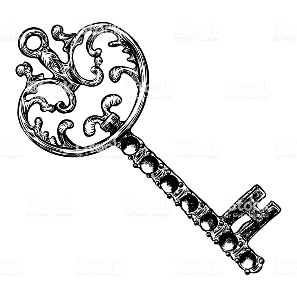 1024x1024 huge collection of 'antique key drawing' download more than - Vintage Key Drawing