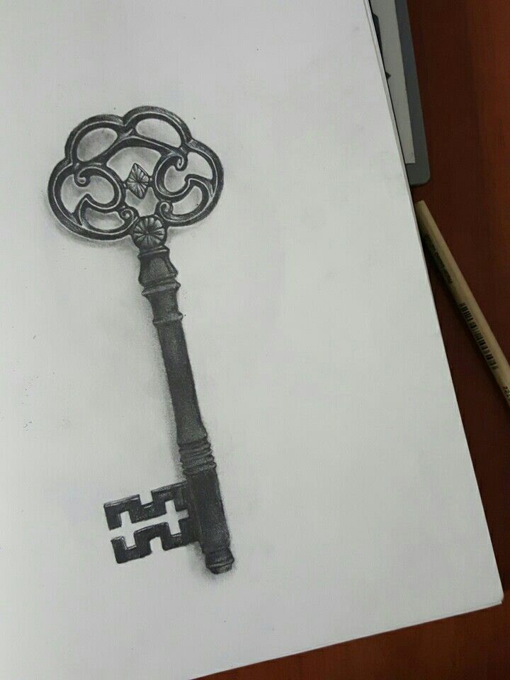 720x960 key tattoo image drawing drawing skill - Vintage Key Drawing