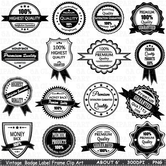 570x570 vintage badge label frame clipart badge labelclip etsy - Vintage Line Drawings
