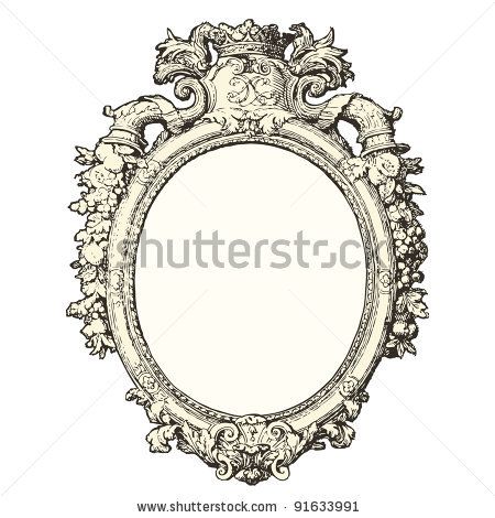 450x470 drawn mirror fancy mirror - Vintage Mirror Drawing