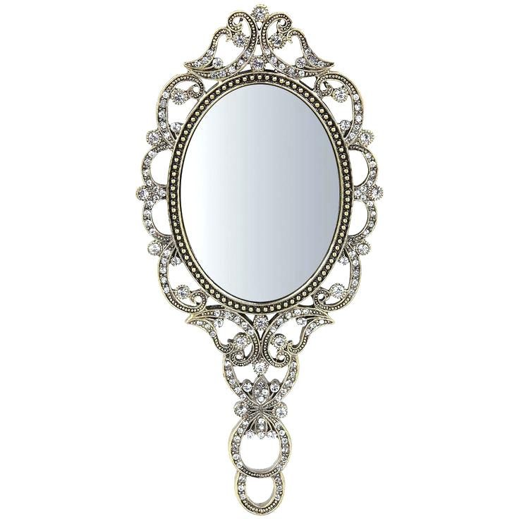 736x736 vintage handheld mirror drawing old hand held mirrors silver - Vintage Mirror Drawing