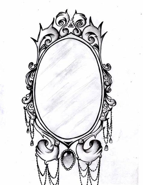 474x613 Vintage Mirrors Drawing Gtgt - Vintage Mirror Drawing
