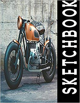 260x335 Sketchbook Vintage Motorcycle Sketch Book Cool Activity Blank - Vintage Motorcycle Drawing