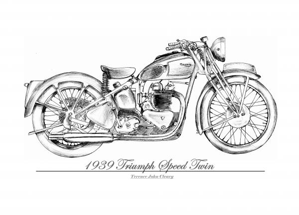 600x432 Vintage Motorcycle Drawing Images - Vintage Motorcycle Drawing