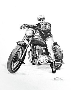 Vintage Motorcycle Drawing at PaintingValley.com | Explore collection ...