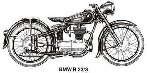 300x150 Bmw Vintage Motorcycle Art Graphic Drawing Poster Print - Vintage Motorcycle Drawing
