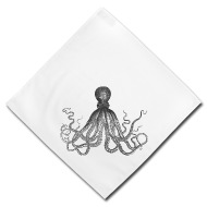 190x190 Vintage Octopus Bandana Spreadshirt - Vintage Octopus Drawing