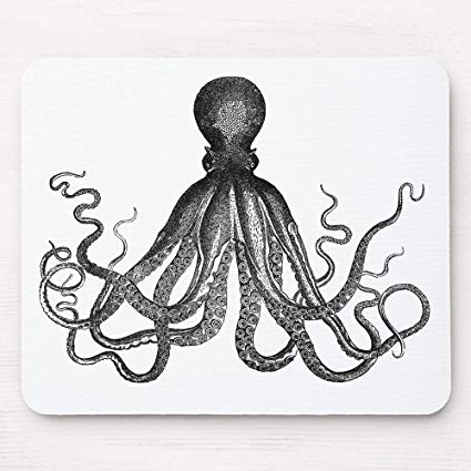 425x425 Bglkcs Vintage Octopus Black Giant Retro Squid - Vintage Octopus Drawing