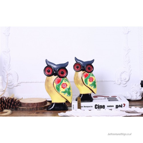 500x500 Classic Colored Drawing Wood Owl Figurines Book Cabinet Miniature - Vintage Owl Drawing