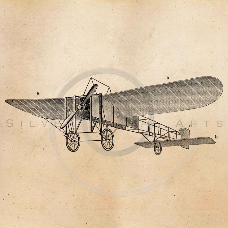 736x736 Drawn Airplane Antique Plane - Vintage Plane Drawing