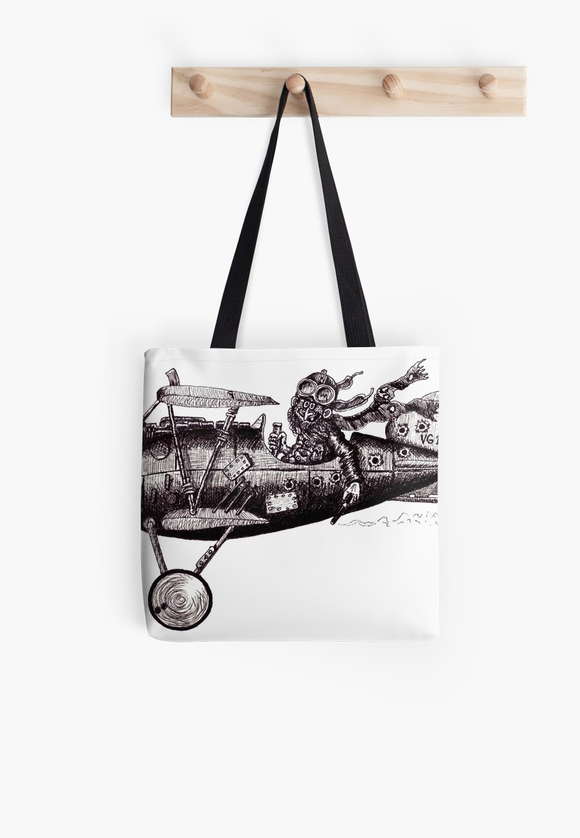 831x1200 funny crazy pilot on vintage plane black and white pen ink - Vintage Plane Drawing