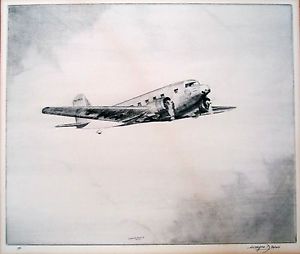 300x254 vintage plane flying etching - Vintage Plane Drawing