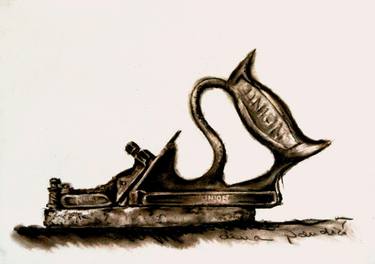 375x264 Vintage Stanley Wood Plane Drawing - Vintage Plane Drawing