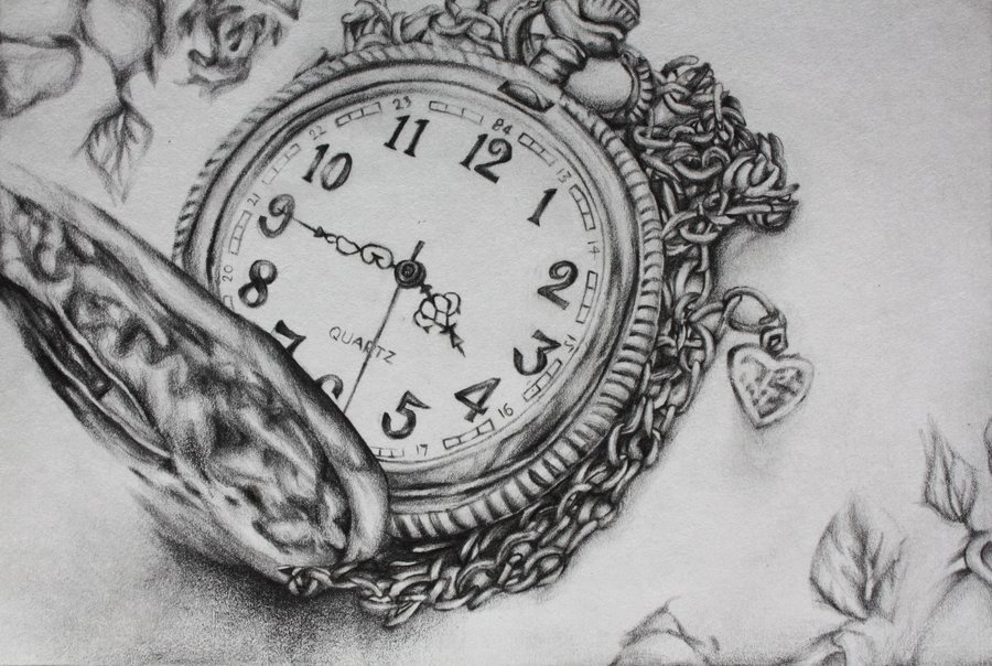 Vintage Pocket Watch Drawing at PaintingValley.com | Explore collection ...