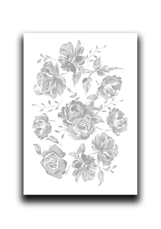 530x750 Vintage Rose Print Paper And Style Co - Vintage Rose Drawing