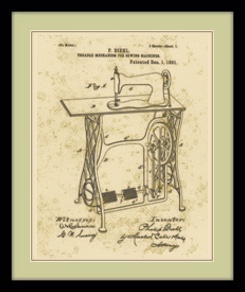 245x292 Needlework, Vintage Internet Patent Reproductions - Vintage Sewing Machine Drawings