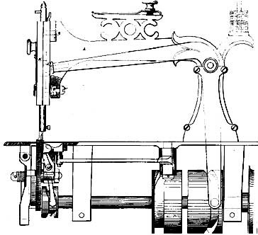 364x332 The Howe Sewing Machine - Vintage Sewing Machine Drawings