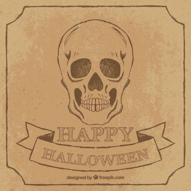 626x626 Vintage Skull Drawing Background Vector Free Download - Vintage Skull Drawing