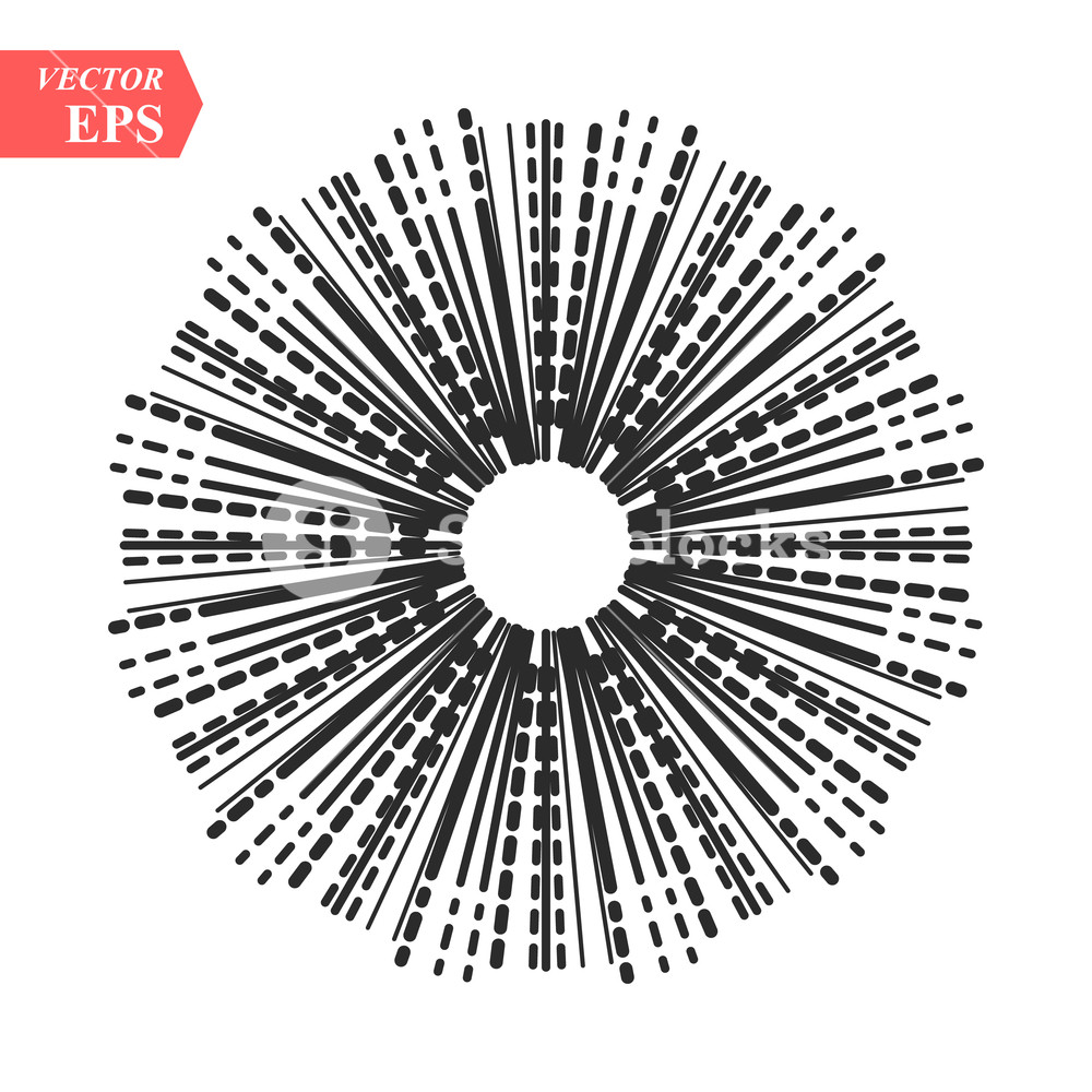1000x1000 linear drawing of radial sun rays in vintage style isolated - Vintage Sun Drawing