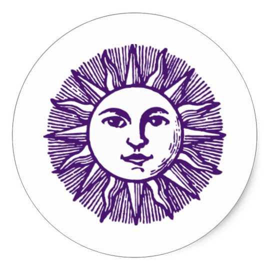 540x540 Vintage Sun Face Stickers Zazzle Ca - Vintage Sun Drawing