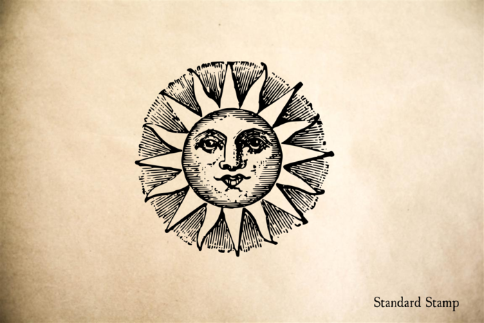 700x467 vintage sun face rubber stamp standard stamp - Vintage Sun Drawing