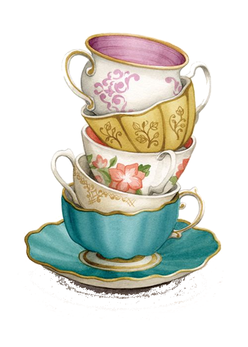 500x700 silver drawing tea cup transparent png clipart free download - Vintage Tea Cup Drawing