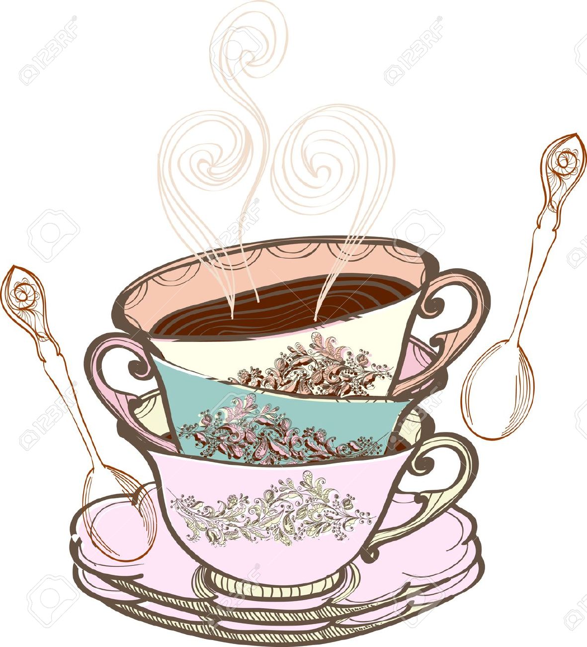 1181x1300 Afternoon Tea Party Clipart Collection - Vintage Tea Cup Drawing