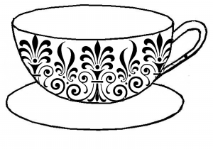 Vintage Tea Cup Drawing at PaintingValley.com | Explore collection of ...