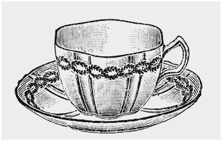 320x203 Vintage Tea Cup Clipart Good Best Images About Let S Have - Vintage Teacup Drawing