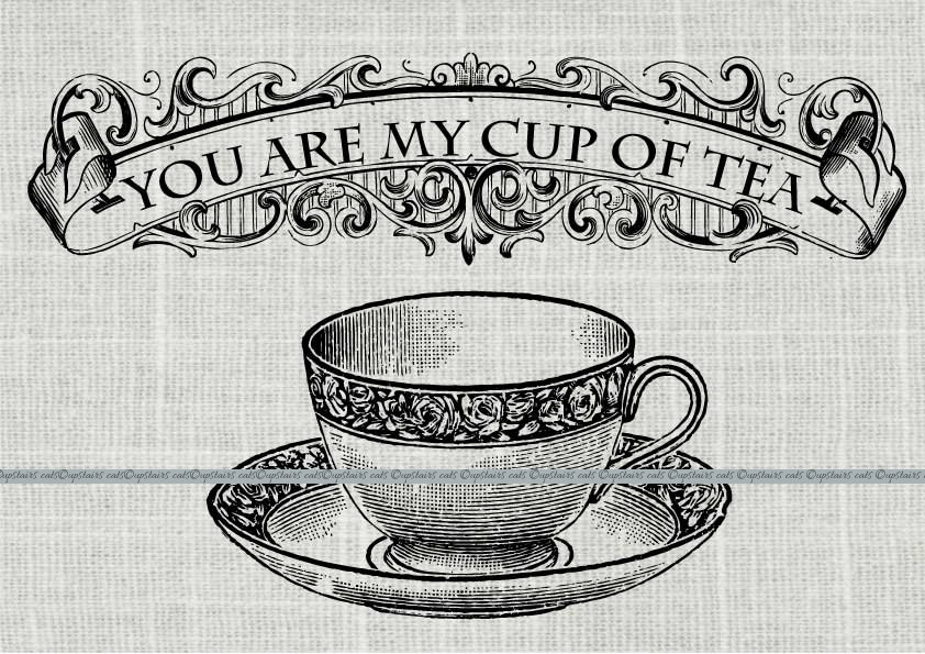 842x595 Cup Drawing Victorian For Free Download - Vintage Teacup Drawing