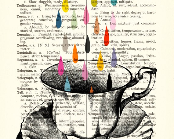 570x453 Vintage Teacup Drawing - Vintage Teacup Drawing