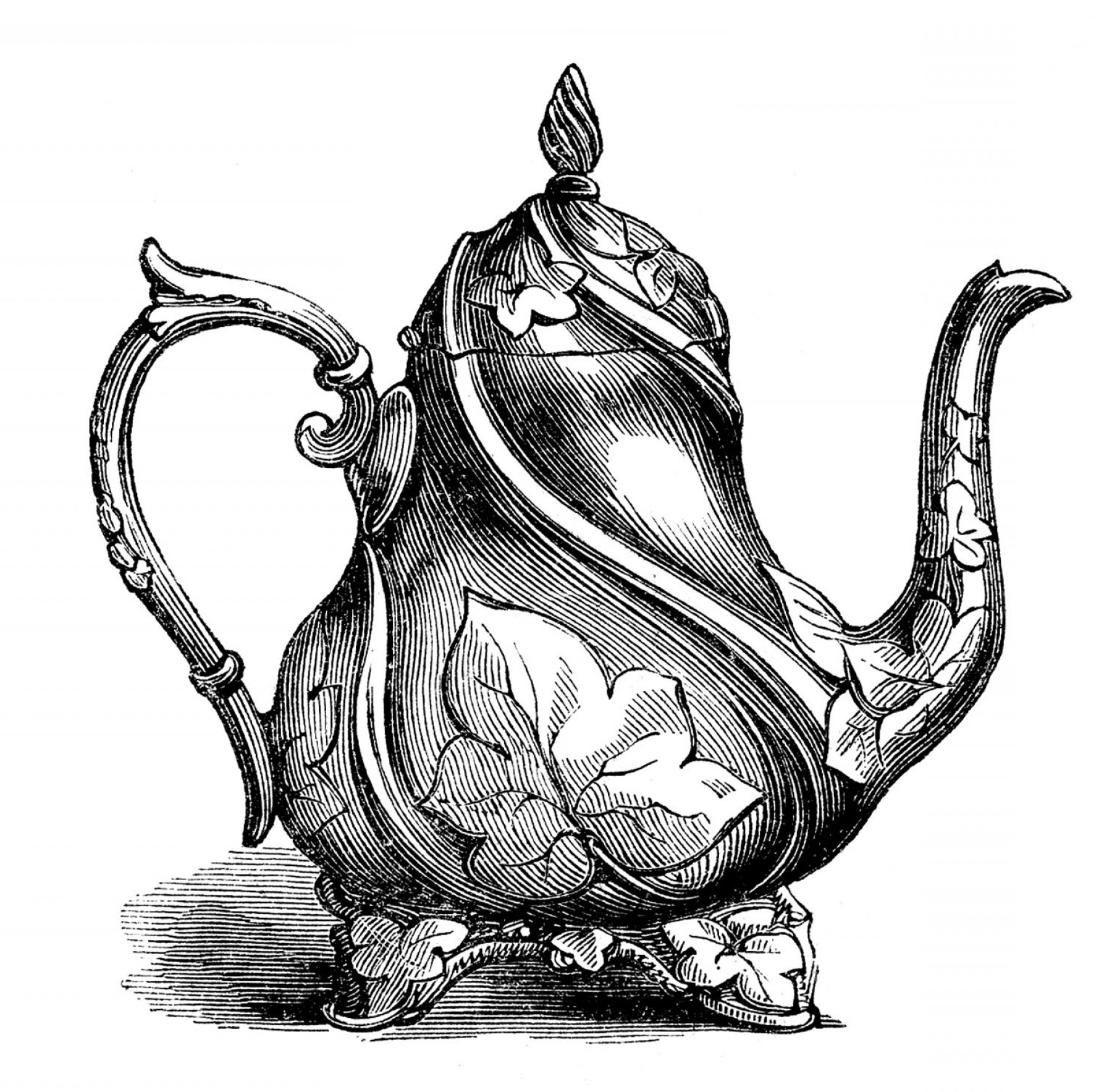 Vintage Teapot Drawing at Explore collection of