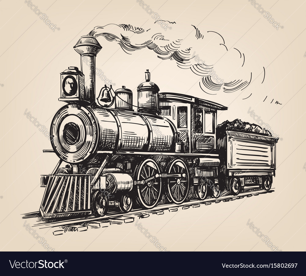Vintage Train Drawing at Explore collection of