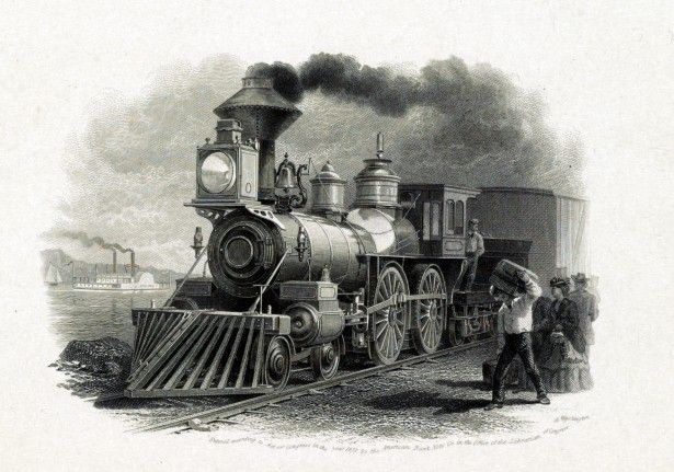 615x431 Steam Train Drawing Paintings Sketches In Train Clipart - Vintage Train Drawing