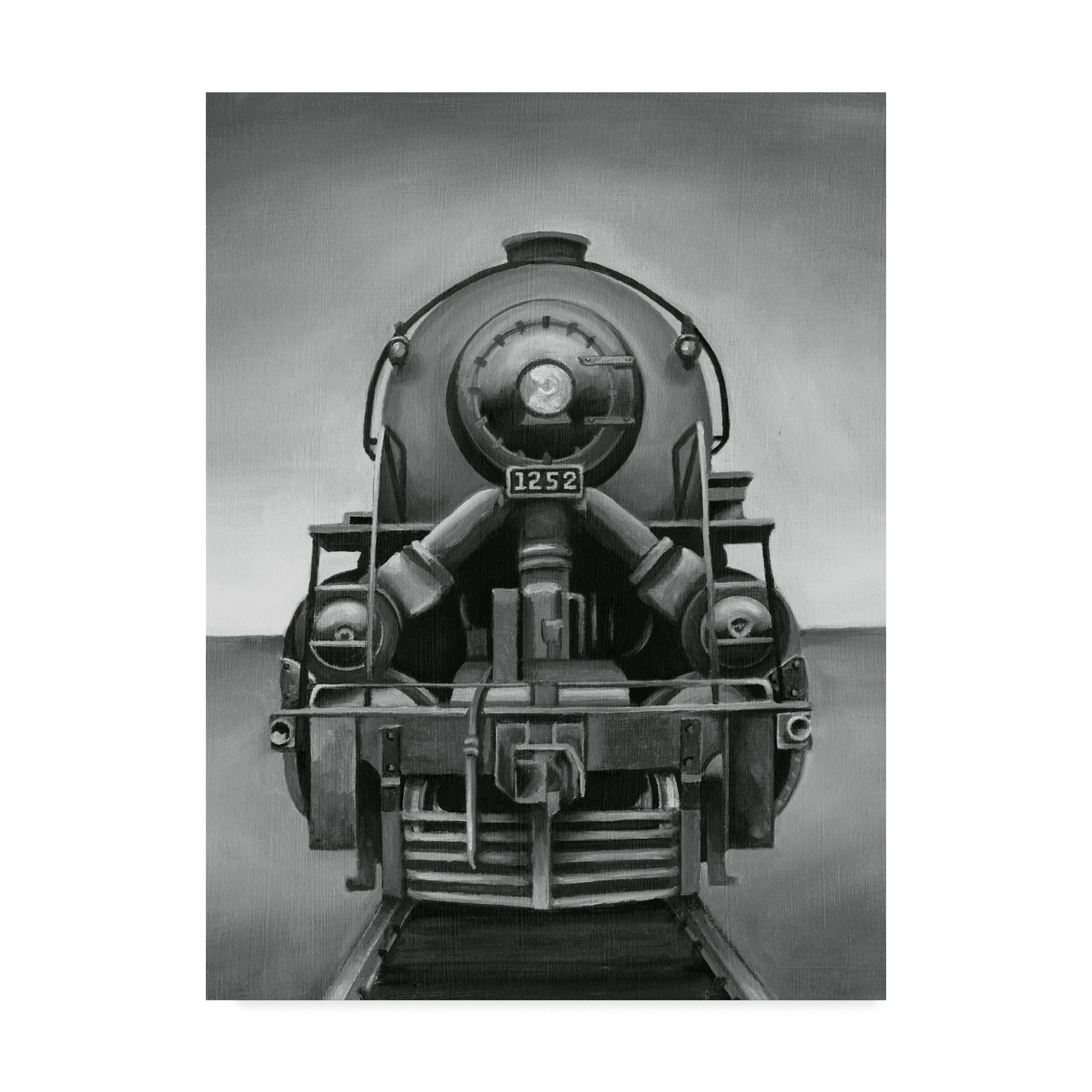 2000x2000 williston forge 'vintage train center' drawing print on wrapped - Vintage Train Drawing