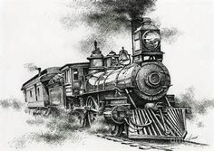 236x167 Best Old Steam Train Drawings Images Old Trains, Train - Vintage Train Drawing