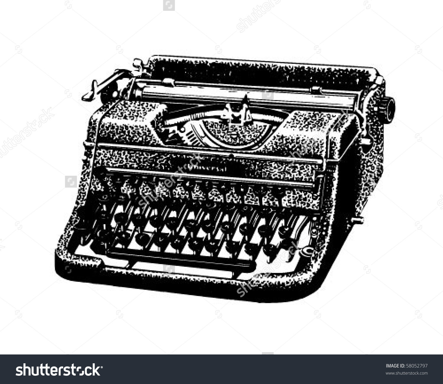 1500x1300 old typewriter clipart - Vintage Typewriter Drawing