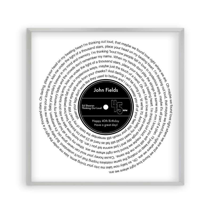 900x900 personalised favourite song lyrics vinyl record print blim and blum - Vinyl Record Drawing