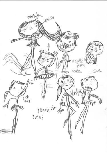 375x536 dick pics drain pipes drawing - Violence Drawing