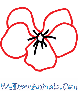 300x350 how to draw a violet flower - Violet Drawing