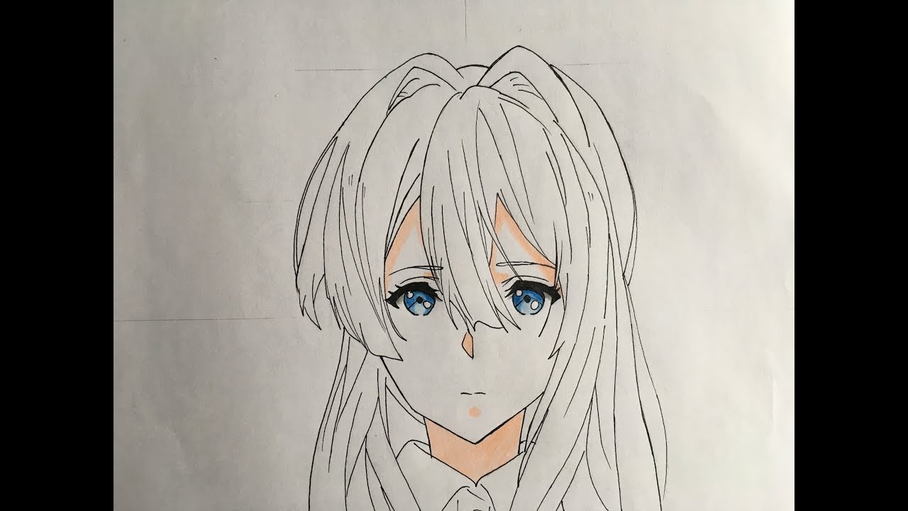 1280x720 how to draw violet evergarden - Violet Drawing