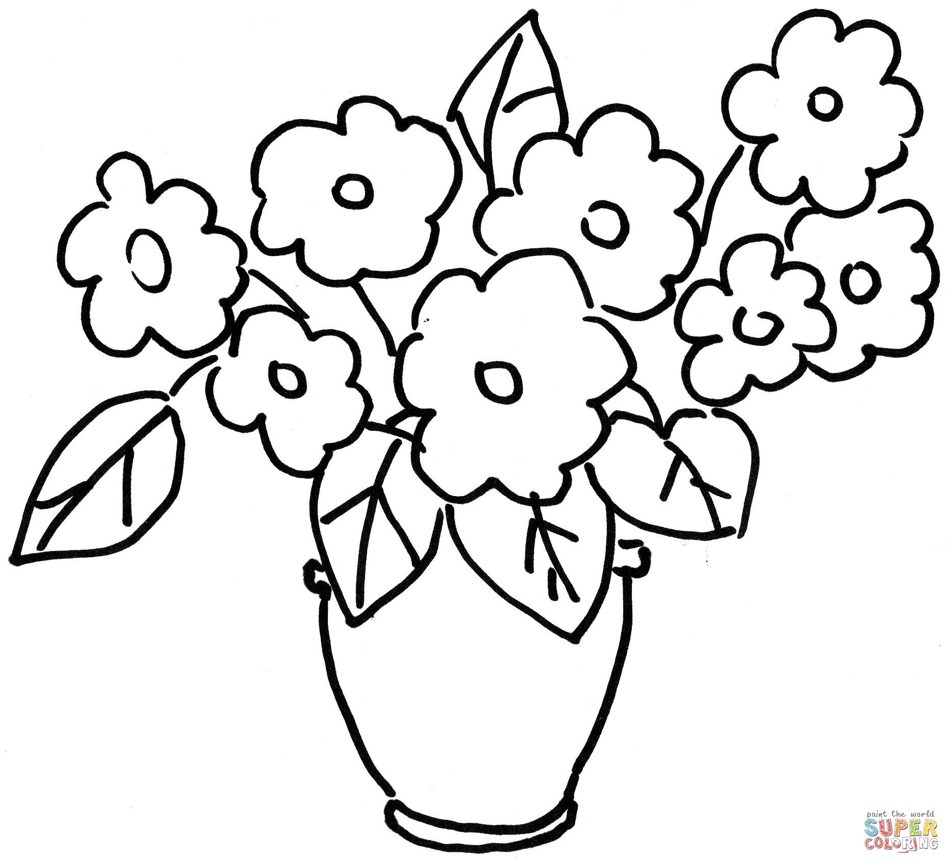 1866x1698 voilet flower coloring - Violet Flower Drawing