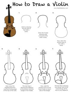 236x307 How To Draw A Violin And Bow Step - Violin Bow Drawing